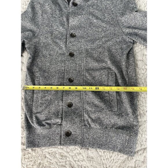 H&M Unisex Button Down Cotton Lightweight Hooded Jacket Size S Color Gray NWT - Picture 8 of 11